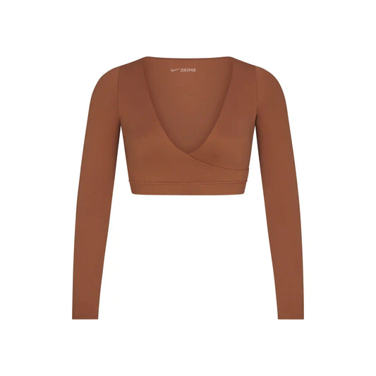 NikeSKIMS MATTE WRAP LONG SLEEVE TOP