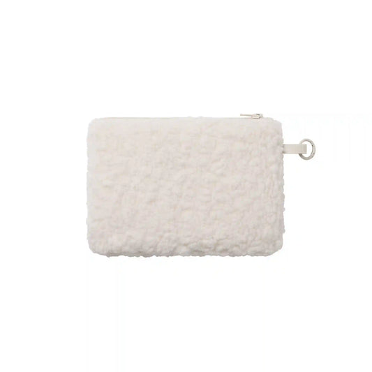 FAUX SHEARLING MEDIUM POUCH KEYCHAIN
