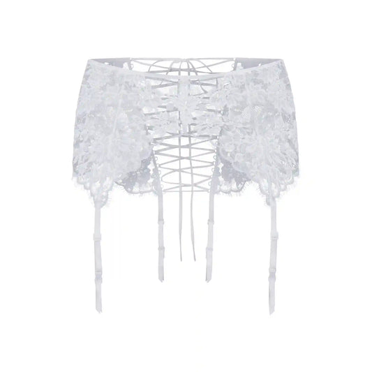 SKIMS LACE GARTER SKIRT