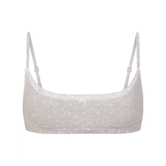 LIGHTWEIGHT COTTON POINTELLE SCOOP BRALETTE