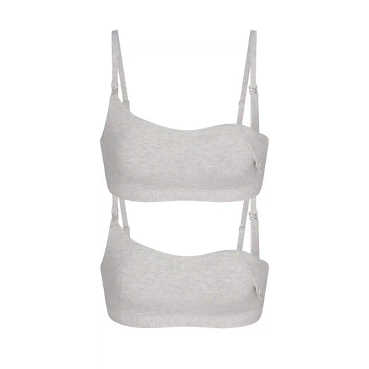 COTTON JERSEY MATERNITY NURSING SCOOP BRALETTE 2-PACK