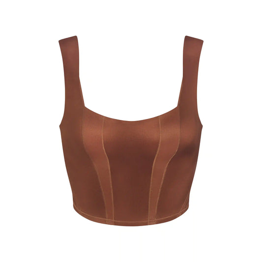 NikeSKIMS SATIN SHINE PANELED SCOOP TANK
