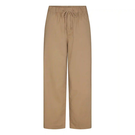 WOVEN COTTON OVERSIZED STRAIGHT LEG PANT