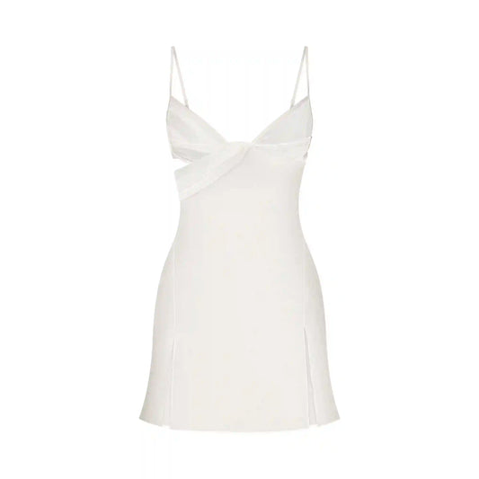 SKIMS ROMANCE DRAPED MINI SLIP DRESS