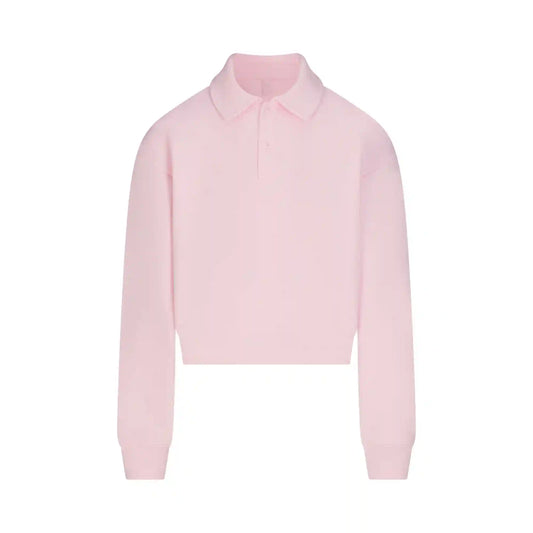 COTTON FLEECE POLO SWEATSHIRT