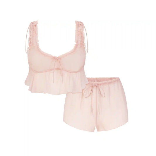 SKIMS ROMANCE BABYDOLL AND SHORT SET