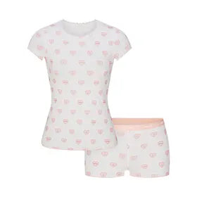 LOGO POINTELLE BABY TEE AND MICRO SHORT SET