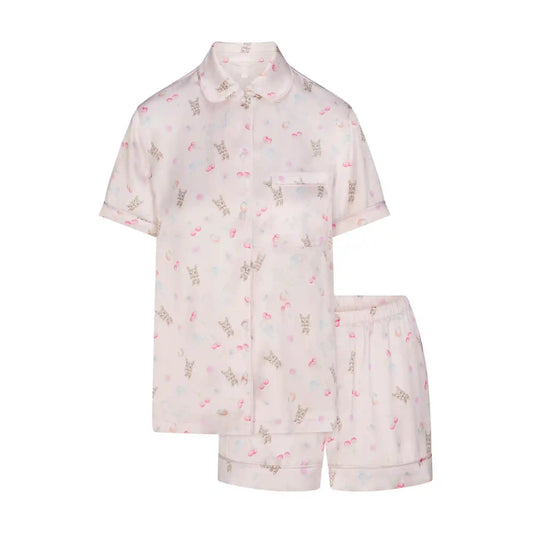 WOVEN SHINE SHORT SLEEP SET
