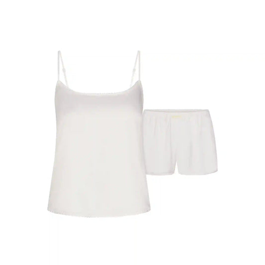WOVEN SHINE CAMI AND SHORT SLEEP SET