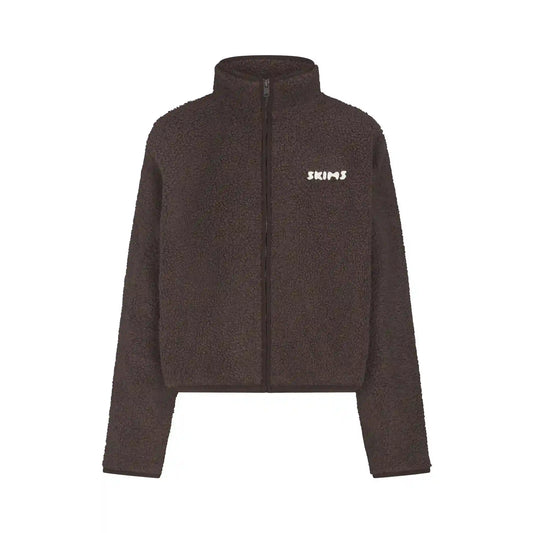 TEDDY BOXY ZIP UP JACKET