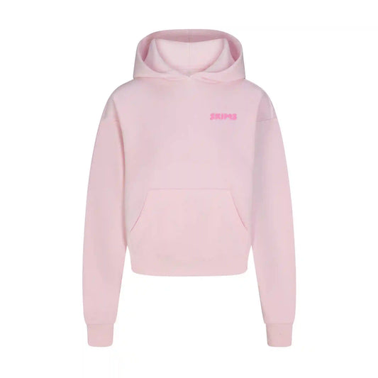 COTTON FLEECE HOODIE WITH EMBOSSED LOGO