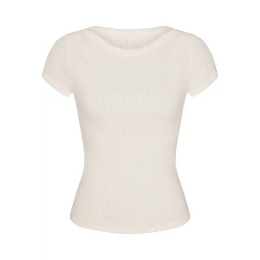 HEAVY POINTELLE BOATNECK TEE