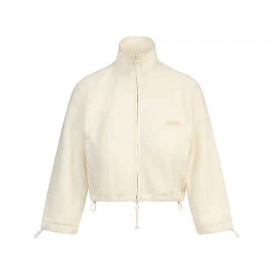 OUTDOOR FLEECE CROPPED 3/4 SLEEVE JACKET