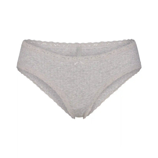 LIGHTWEIGHT COTTON POINTELLE LACE BRIEF