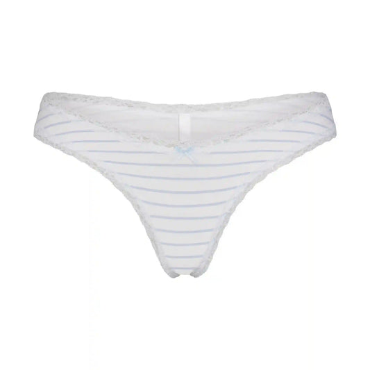 LIGHTWEIGHT COTTON LACE THONG
