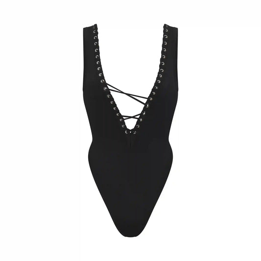 LUDOVIC DE SAINT SERNIN X SKIMS REFINED KNIT DEEP V BODYSUIT