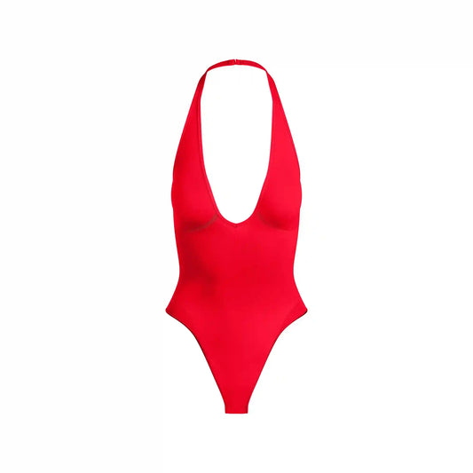 SEAMLESS SCULPT DEEP PLUNGE THONG BODYSUIT