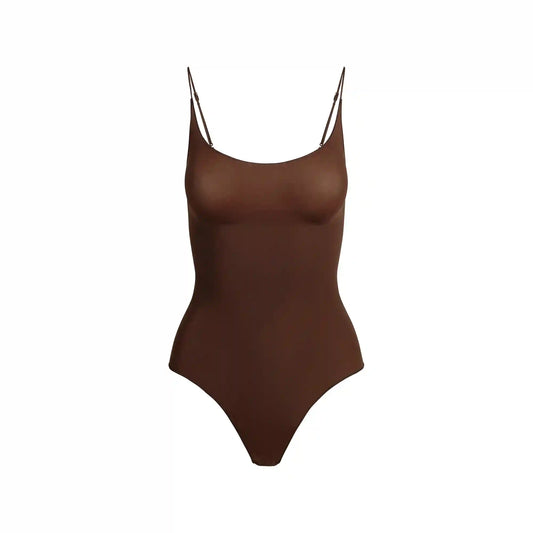 SHEER SEAMLESS THONG BODYSUIT