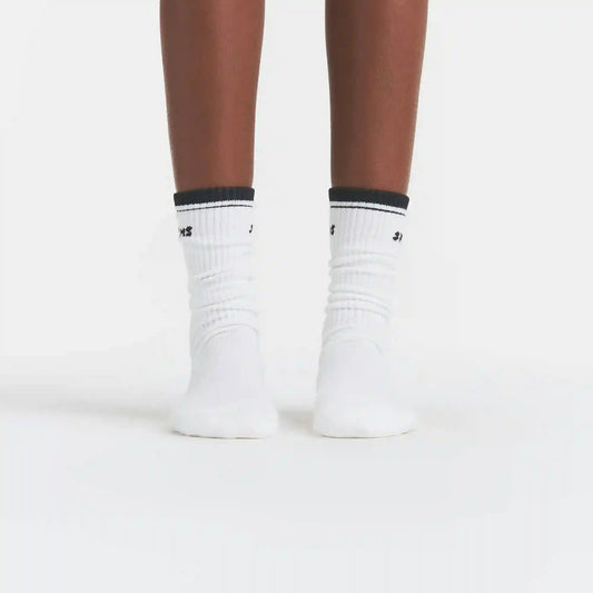 SKIMS SOCKS RIBBED CREW LOGO SOCK