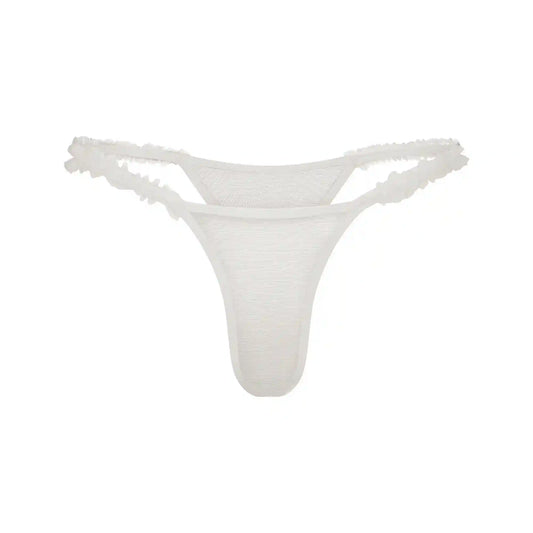 ULTRA FINE MESH RUFFLE STRING THONG