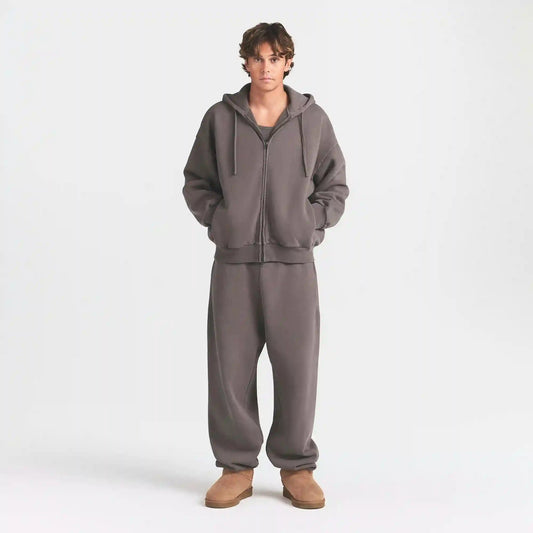 HEAVYWEIGHT FLEECE MENS ZIP UP HOODIE