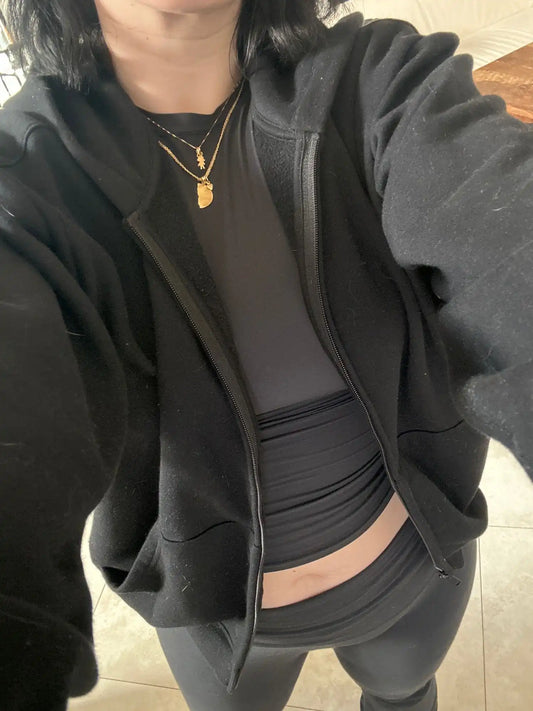 COTTON FLEECE ZIP UP HOODIE