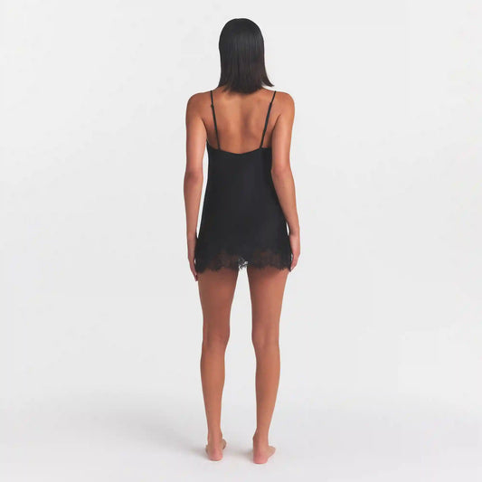 SILK LACE MINI SLIP DRESS