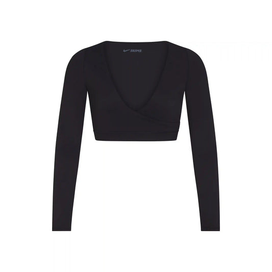 NikeSKIMS MATTE WRAP LONG SLEEVE TOP