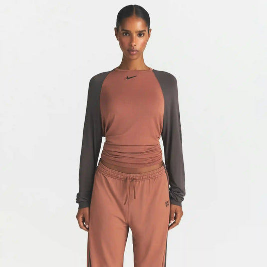 NikeSKIMS STRETCH KNIT OVERSIZED LONG SLEEVE TOP
