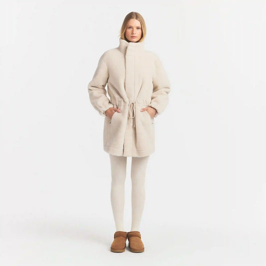 FAUX SHEARLING ZIP UP JACKET