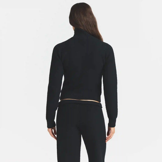 TEXTURED KNIT SHERPA ZIP UP