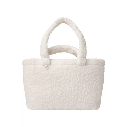 FAUX SHEARLING LARGE TOTE