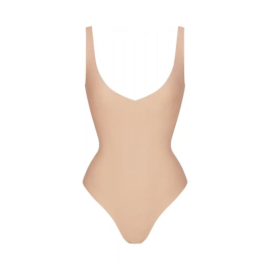 SKIMS BODY UNLINED PLUNGE THONG BODYSUIT