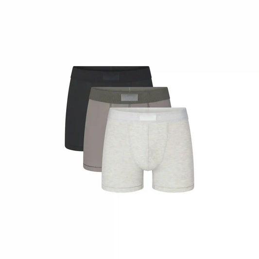 SKIMS COTTON MENS 3" BOXER BRIEF 3-PACK