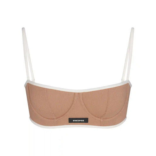 COTTON RIB BALCONETTE BRA