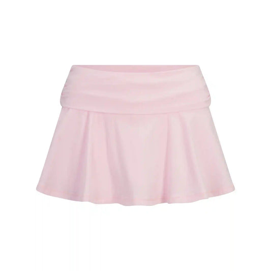 COTTON JERSEY FOLDOVER MINI SKORT