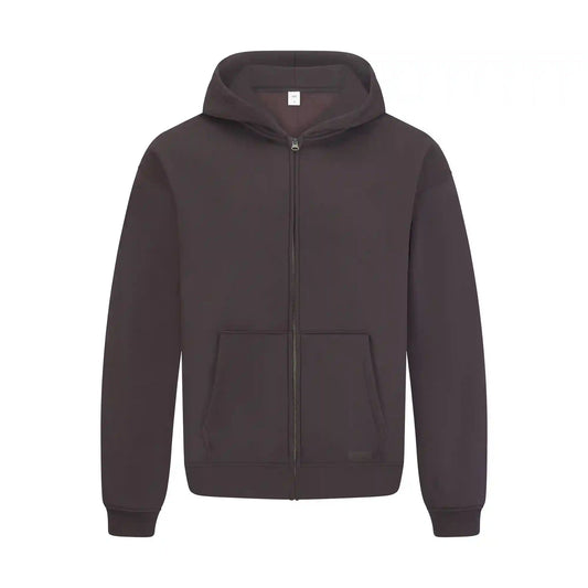 FLEECE LOUNGE MENS RELAXED ZIP UP HOODIE