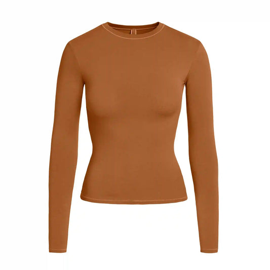 COTTON JERSEY LONG SLEEVE T-SHIRT