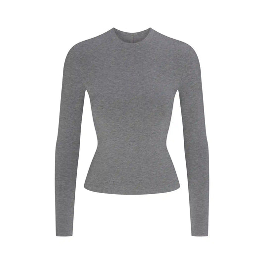 COTTON JERSEY LONG SLEEVE T-SHIRT