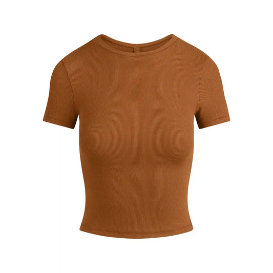 COTTON RIB T-SHIRT