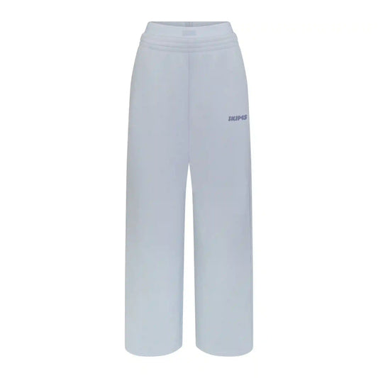COTTON FLEECE DOUBLE WAISTBAND PANT WITH EMBOSSED LOGO
