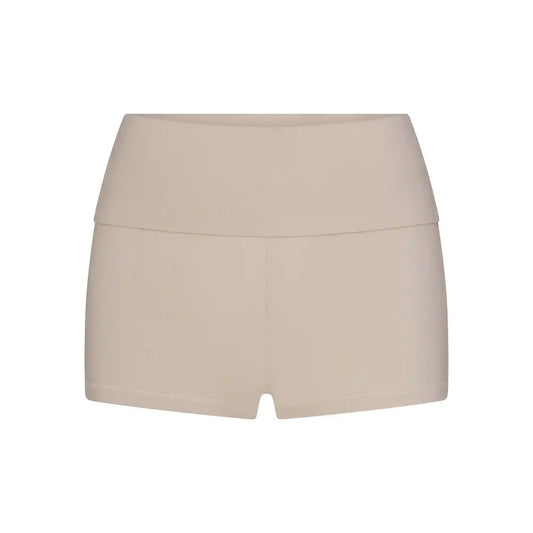 COTTON JERSEY FOLDOVER SHORT