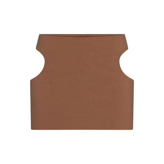 COTTON JERSEY CUT OUT MINI SKIRT