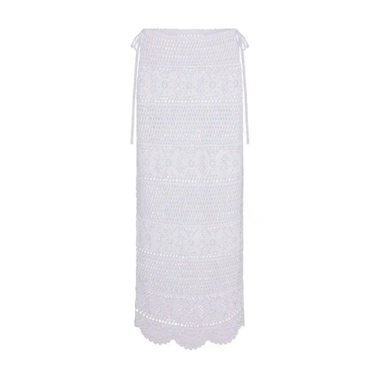 SWIM COVER-UPS CROCHET LONG SKIRT
