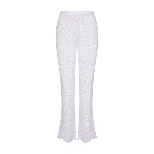 SWIM COVER-UPS CROCHET FLARE PANT