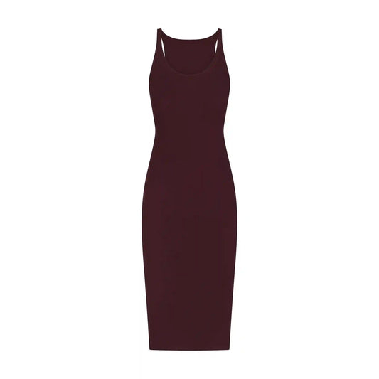 COTTON RIB TANK MIDI DRESS
