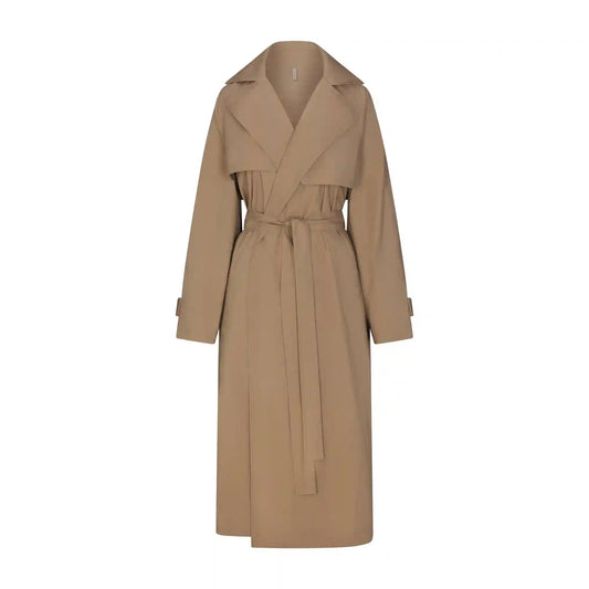 WOVEN COTTON OVERSIZED TRENCH COAT