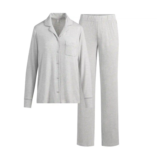 SKIMS SLEEP LONG SLEEVE BUTTON UP SET