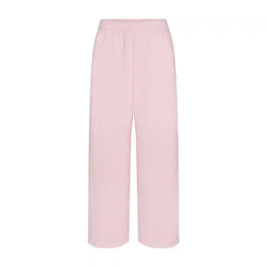 COTTON FLEECE OVERSIZED STRAIGHT LEG PANT