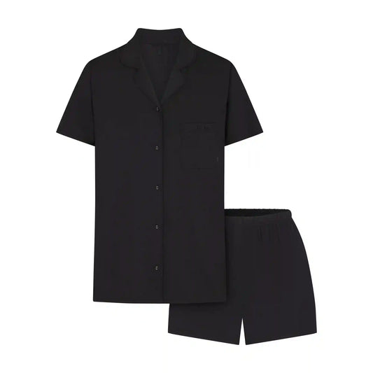 SKIMS SLEEP SHORT SLEEVE BUTTON UP SET